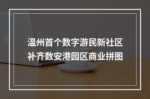 温州首个数字游民新社区补齐数安港园区商业拼图