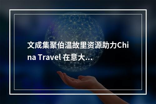 文成集聚伯温故里资源助力China Travel 在意大利都灵吆喝园博会