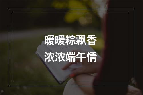 暖暖粽飘香 浓浓端午情