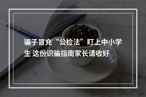 骗子冒充“公检法”盯上中小学生 这份识骗指南家长请收好