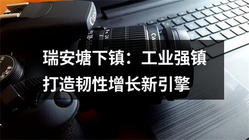 瑞安塘下镇：工业强镇打造韧性增长新引擎