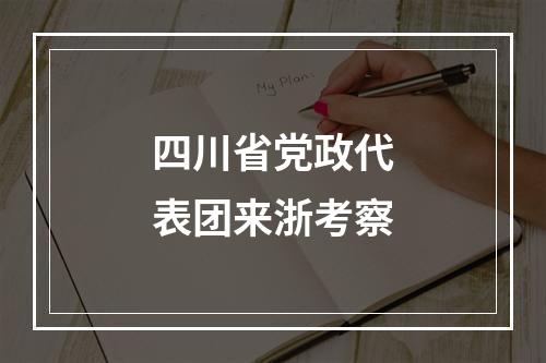四川省党政代表团来浙考察