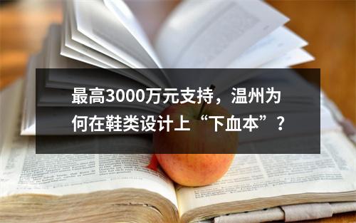 最高3000万元支持，温州为何在鞋类设计上“下血本”？