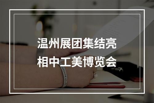 温州展团集结亮相中工美博览会