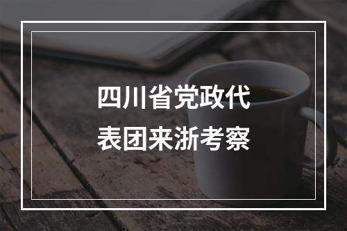 四川省党政代表团来浙考察