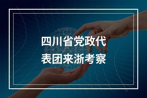 四川省党政代表团来浙考察
