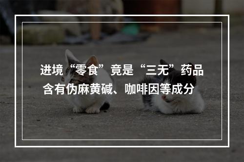 进境“零食”竟是“三无”药品 含有伪麻黄碱、咖啡因等成分