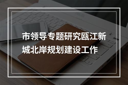 市领导专题研究瓯江新城北岸规划建设工作