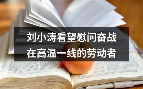 刘小涛看望慰问奋战在高温一线的劳动者