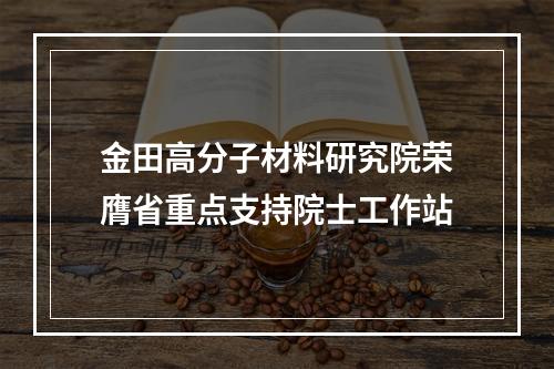 金田高分子材料研究院荣膺省重点支持院士工作站