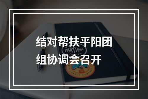 结对帮扶平阳团组协调会召开
