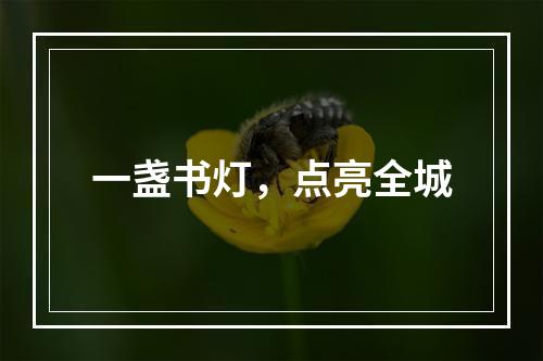 一盏书灯，点亮全城