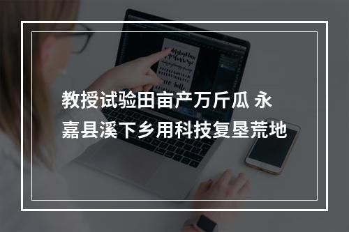 教授试验田亩产万斤瓜 永嘉县溪下乡用科技复垦荒地