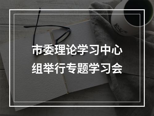 市委理论学习中心组举行专题学习会