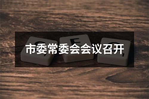 市委常委会会议召开