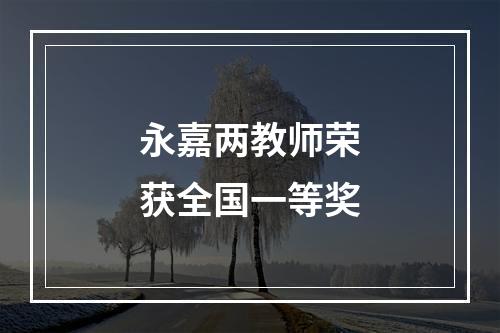 永嘉两教师荣获全国一等奖