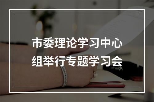 市委理论学习中心组举行专题学习会