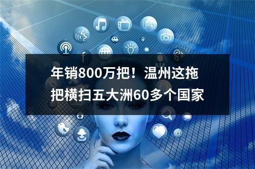 年销800万把！温州这拖把横扫五大洲60多个国家