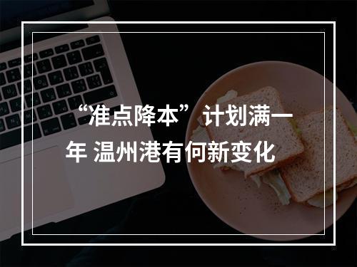 “准点降本”计划满一年 温州港有何新变化