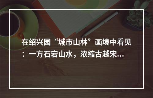 在绍兴园“城市山林”画境中看见：一方石宕山水，浓缩古越宋韵