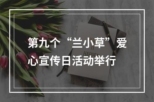 第九个“兰小草”爱心宣传日活动举行
