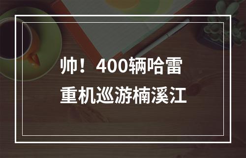 帅！400辆哈雷重机巡游楠溪江
