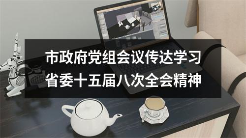 市政府党组会议传达学习省委十五届八次全会精神