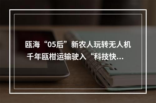 瓯海“05后”新农人玩转无人机 千年瓯柑运输驶入“科技快车道”