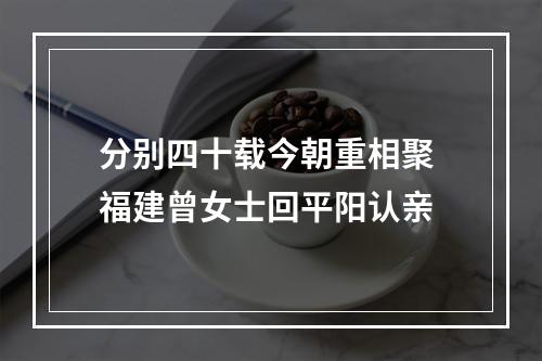 分别四十载今朝重相聚 福建曾女士回平阳认亲