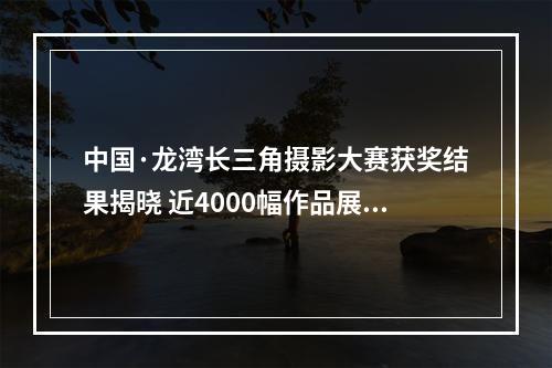 中国·龙湾长三角摄影大赛获奖结果揭晓 近4000幅作品展现龙湾新图景