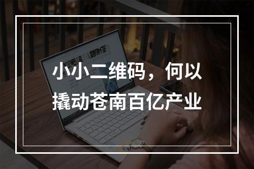 小小二维码，何以撬动苍南百亿产业