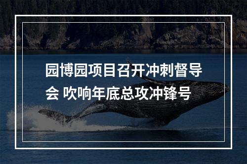 园博园项目召开冲刺督导会 吹响年底总攻冲锋号