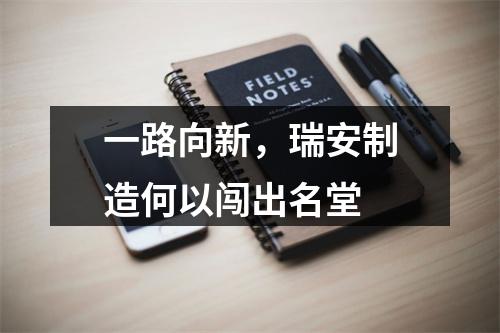 一路向新，瑞安制造何以闯出名堂