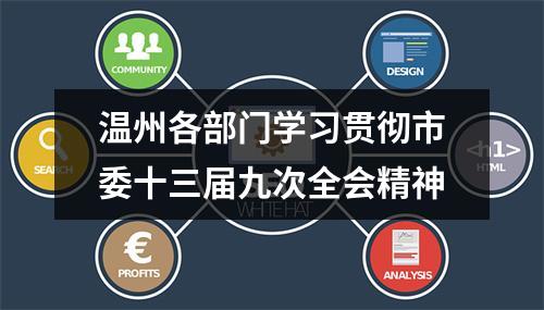 温州各部门学习贯彻市委十三届九次全会精神