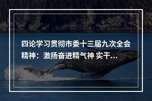 四论学习贯彻市委十三届九次全会精神：激扬奋进精气神 实干争先夺胜局