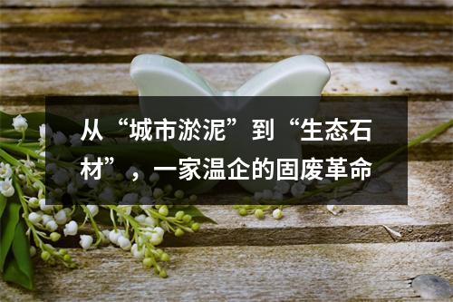 从“城市淤泥”到“生态石材”，一家温企的固废革命