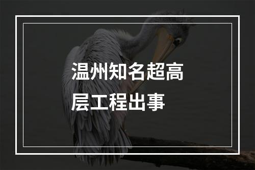 温州知名超高层工程出事