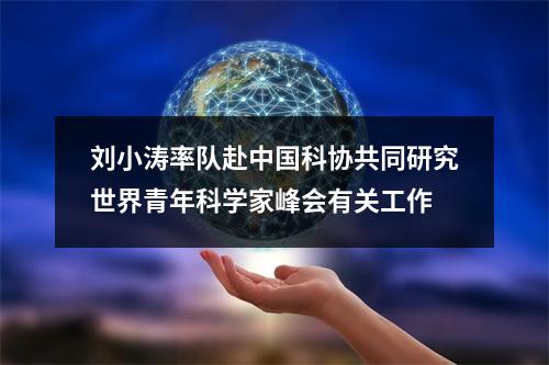 刘小涛率队赴中国科协共同研究世界青年科学家峰会有关工作