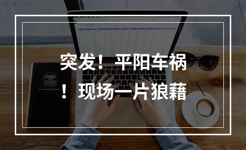 突发！平阳车祸！现场一片狼藉