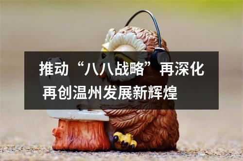 推动“八八战略”再深化 再创温州发展新辉煌