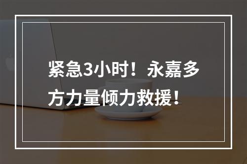 紧急3小时！永嘉多方力量倾力救援！