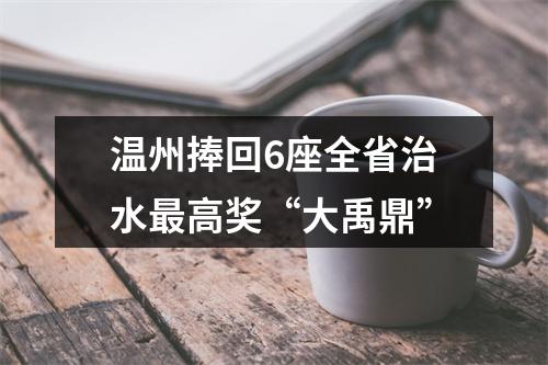 温州捧回6座全省治水最高奖“大禹鼎”