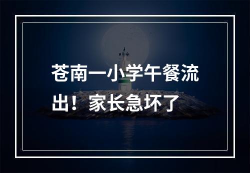 苍南一小学午餐流出！家长急坏了