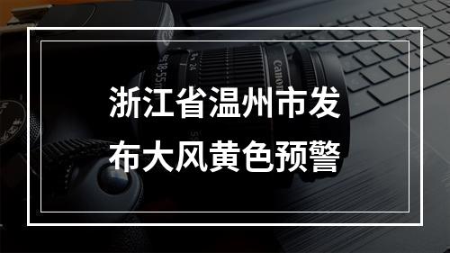 浙江省温州市发布大风黄色预警