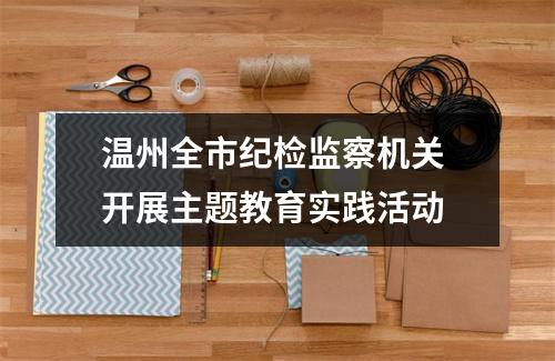温州全市纪检监察机关 开展主题教育实践活动