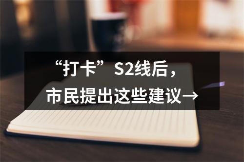 “打卡”S2线后，市民提出这些建议→