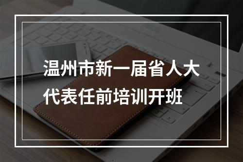 温州市新一届省人大代表任前培训开班