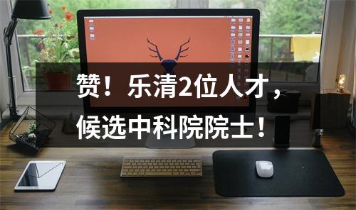 赞！乐清2位人才，候选中科院院士！