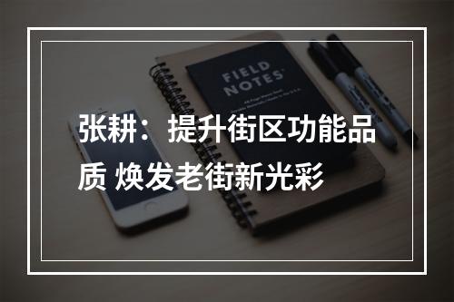 张耕：提升街区功能品质 焕发老街新光彩