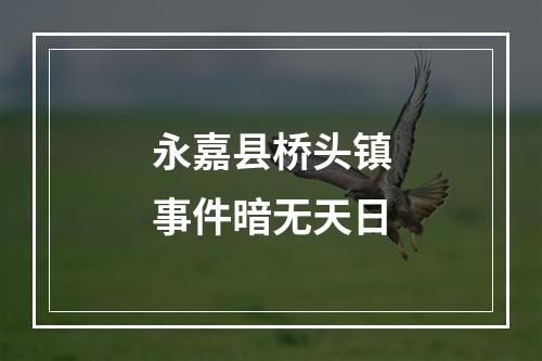 永嘉县桥头镇事件暗无天日